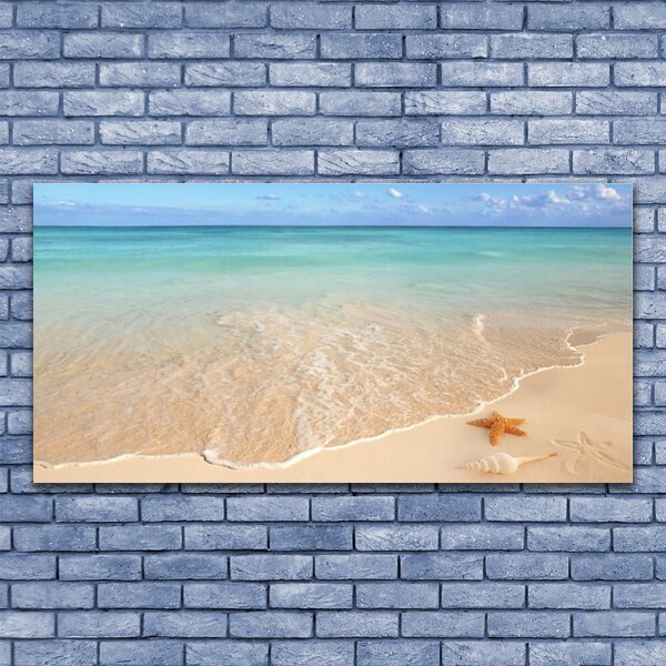 Tablou pe panza canvas Sea Beach Peisaj Starfish Albastru Maro