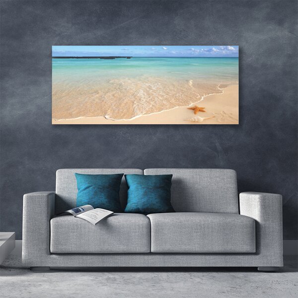Tablou pe panza canvas Sea Beach Peisaj Starfish Albastru Maro