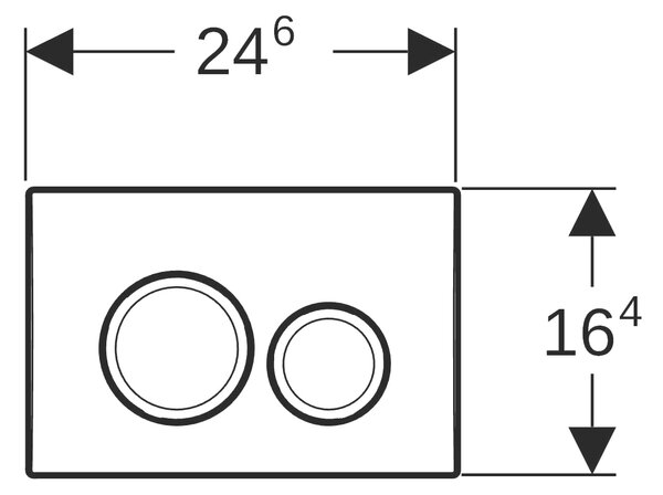 Geberit Delta20 buton de spălare pentru WC negru 115.127.14.1
