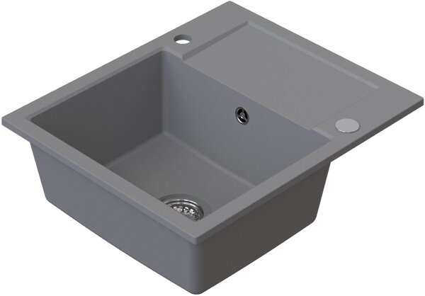 Ruvetti Signum chiuvetă din granit 59x50 cm gri/grafit/onix 3001S_GR120_W
