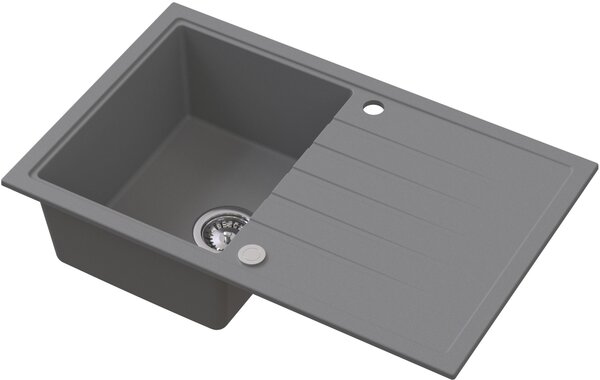 Ruvetti Maxi+ chiuveta cu baterie gri/oțel LP_3200-MX7950GR_W
