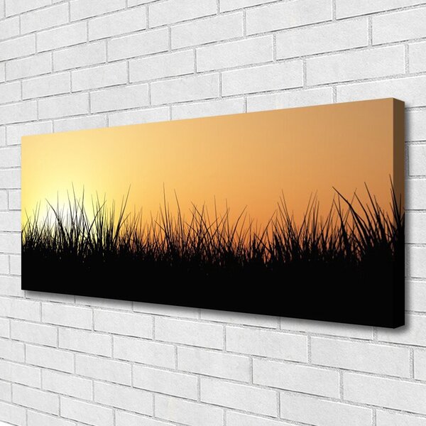 Tablou pe panza canvas Weed Natura Negru Galben