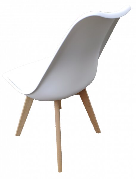 Scaun de sufragerie alb stil scandinav Basic