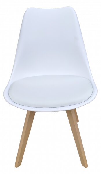 Scaun de sufragerie alb stil scandinav Basic