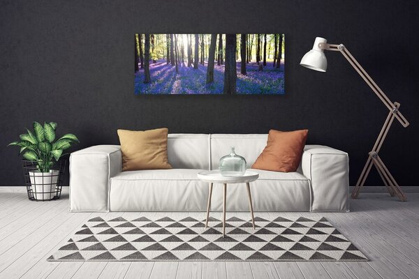 Tablou pe panza canvas Pădure Natura Brown Violet