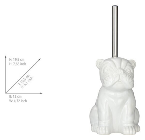Wenko Bulldog perie de toaletă stativ alb 24148100