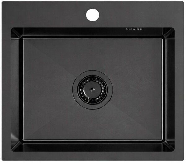 Ruvetti Look chiuveta din otel 50x45 cm negru 5003L_PVD_BL50_W