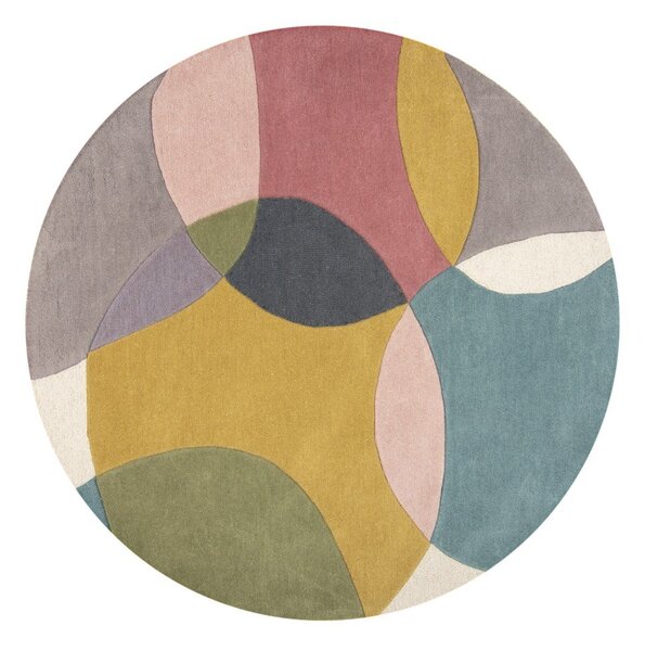 Covor țesut manual rotund din lână ø 160 cm Glow Multi – Flair Rugs