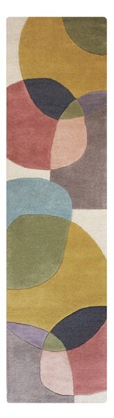 Covor tip traversă țesut manual din lână 60x230 cm Glow Multi – Flair Rugs