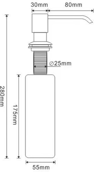 Ruvetti Masivo chiuveta cu dozator 78x49 cm auriu 5002M_PVD_GOLD160_WL