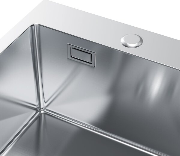 Ruvetti Masivo chiuveta cu dozator 50x40 cm oţel O-5002M_BS40_W