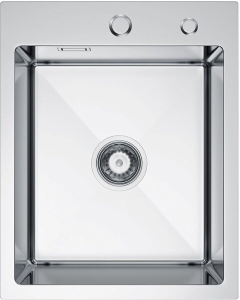 Ruvetti Masivo chiuveta cu dozator 50x40 cm oţel O-5002M_BS40_W