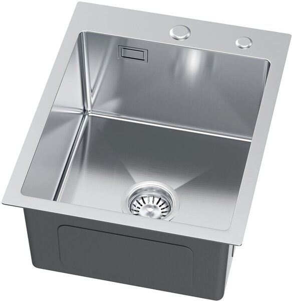 Ruvetti Masivo chiuveta cu dozator 50x40 cm oţel O-5002M_BS40_W