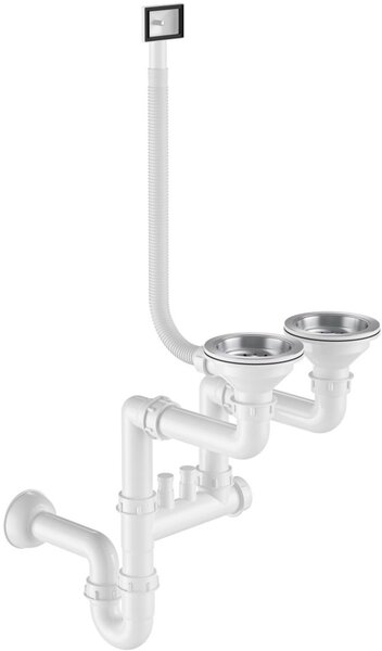 Ruvetti Linar chiuveta cu dozator 78x45 cm oţel 5002L_BS260_W