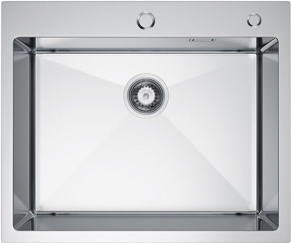 Ruvetti Masivo chiuveta cu dozator 60x50 cm oţel O-5002M_BS60_W