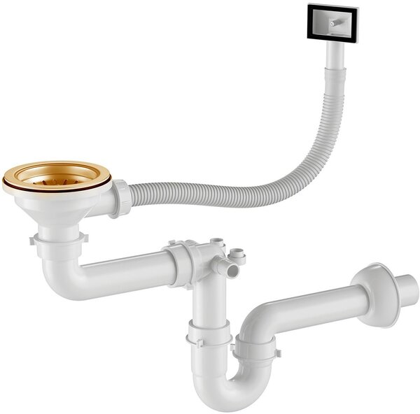 Ruvetti Masivo chiuveta cu dozator 78x49 cm auriu 5002M_PVD_GOLD160_WL