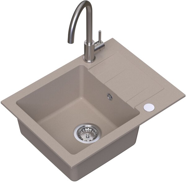 Ruvetti Minimini+ chiuveta cu baterie bej/oțel LP_3200-MM58440BE_W