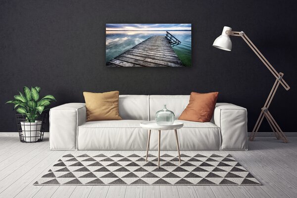 Tablou pe panza canvas Podul Arhitectura Maro Gri