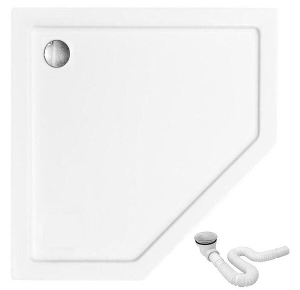 Rea Axin, duș cu o singură ușă 90x90x195 cm, sticlă transparentă de 6 mm, profil cromat, REA-K8779