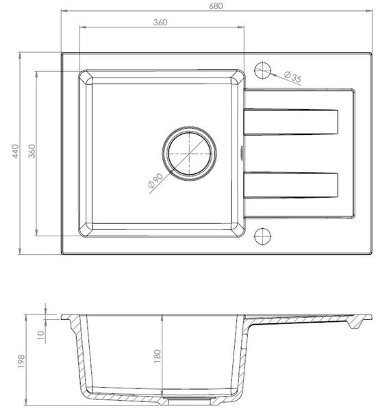 Ruvetti Minimini+ chiuveta cu baterie bej/oțel LP_3200-MM58440BE_W