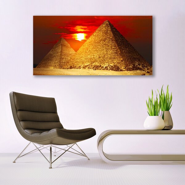 Tablou pe panza canvas Piramidele Arhitectura galben