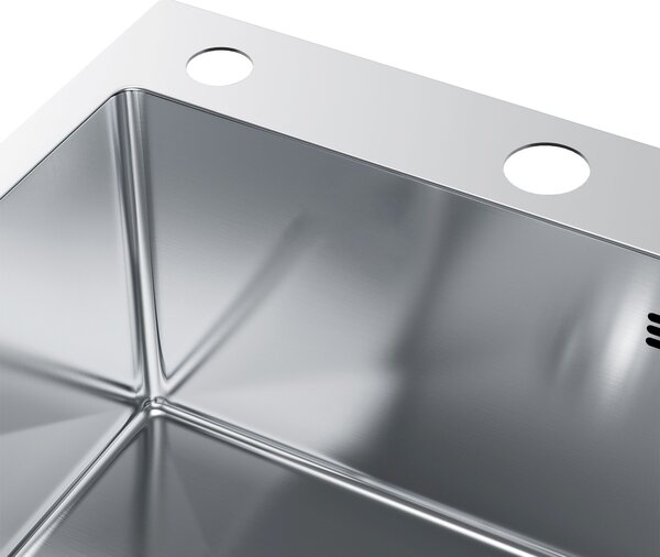 Ruvetti Linar chiuveta cu dozator 62x48 cm oţel 5002L_BS120_WL