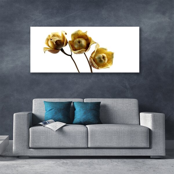 Tablou pe panza canvas Flori Floral Verde Maro