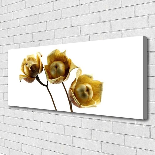 Tablou pe panza canvas Flori Floral Verde Maro