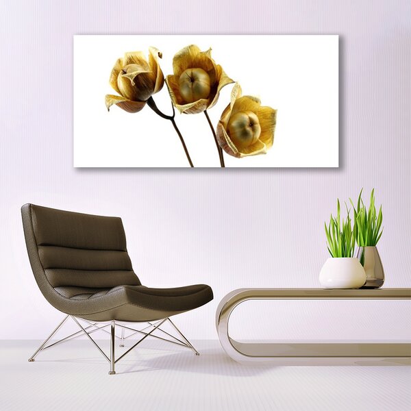 Tablou pe panza canvas Flori Floral Verde Maro