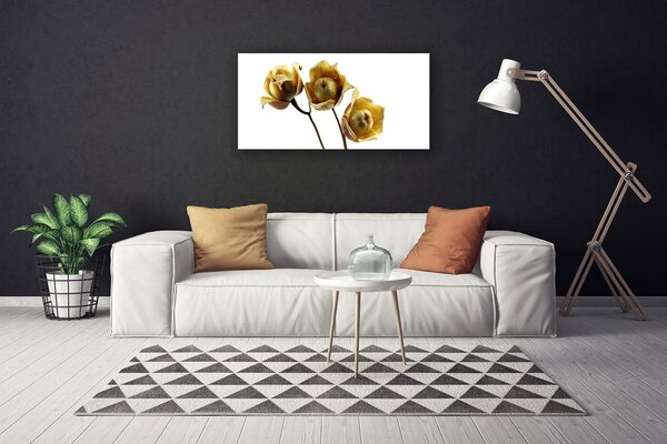 Tablou pe panza canvas Flori Floral Verde Maro