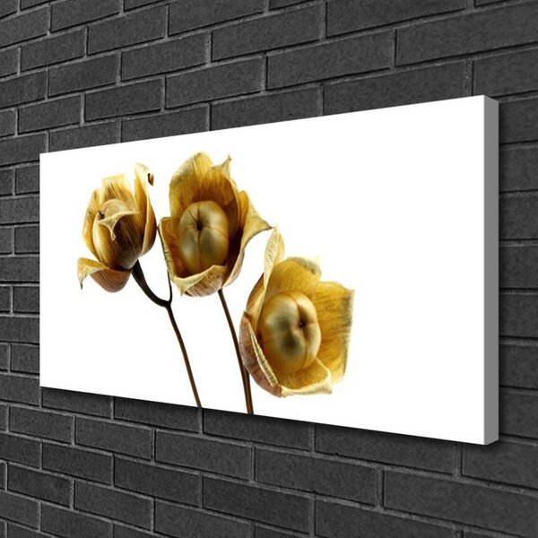 Tablou pe panza canvas Flori Floral Verde Maro