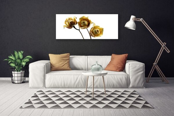 Tablou pe panza canvas Flori Floral Verde Maro