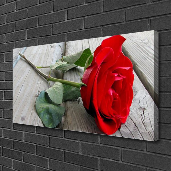 Tablou pe panza canvas Rose Floral Roșu Verde