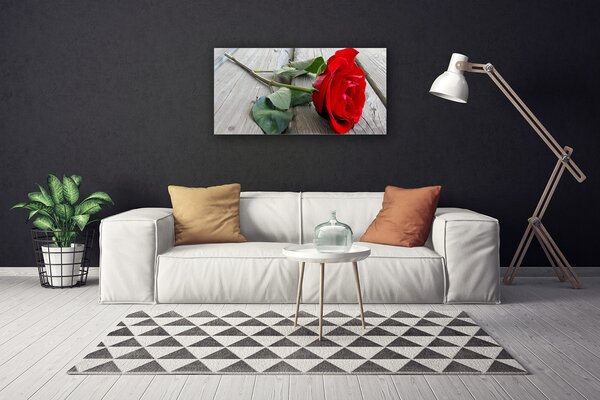 Tablou pe panza canvas Rose Floral Roșu Verde