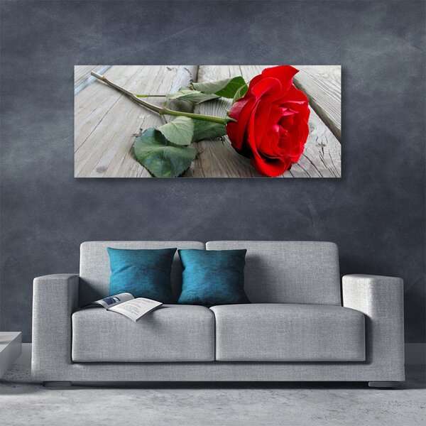 Tablou pe panza canvas Rose Floral Roșu Verde