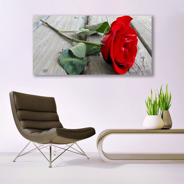 Tablou pe panza canvas Rose Floral Roșu Verde