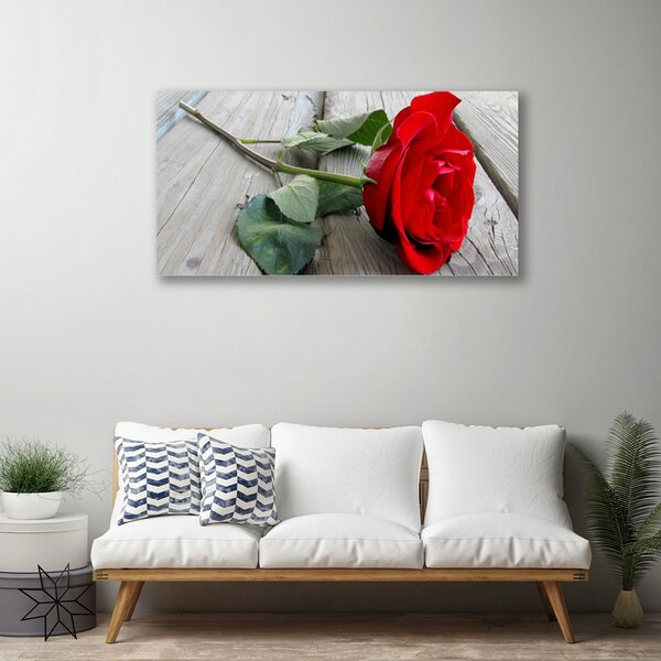 Tablou pe panza canvas Rose Floral Roșu Verde