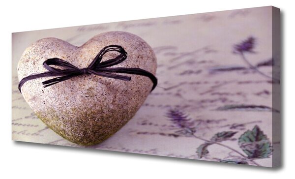 Tablou pe panza canvas Heart Art Gray aur