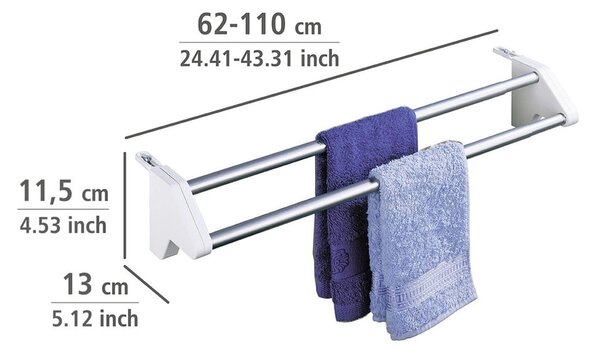 Uscător de rufe argintiu suspendat 2 m Twin Extendable – Wenko