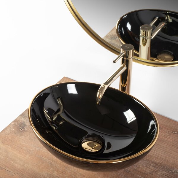 Lavoar pe blat Rea Sofia Black Gold Edge