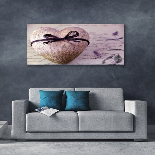 Tablou pe panza canvas Heart Art Gray aur