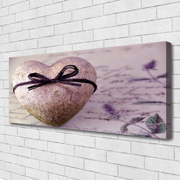 Tablou pe panza canvas Heart Art Gray aur