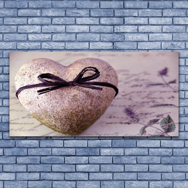 Tablou pe panza canvas Heart Art Gray aur