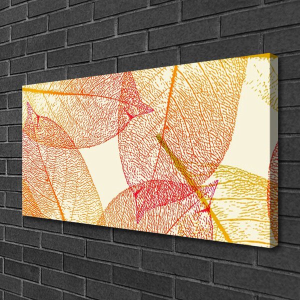 Tablou pe panza canvas Frunze Art Brown verde