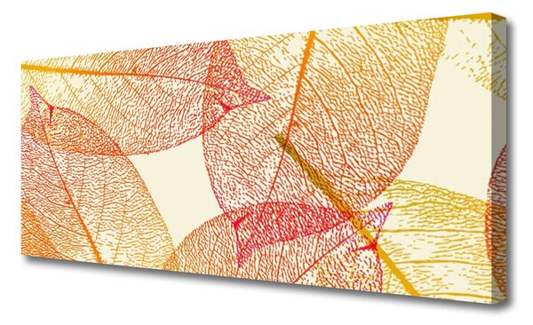 Tablou pe panza canvas Frunze Art Brown verde