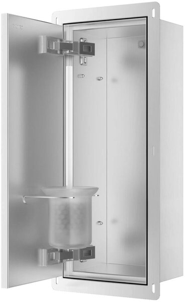 Balneo Wall Box Brush S compartiment perie wc oţel B0401060104-01