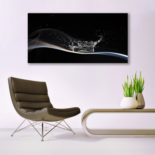 Tablou pe sticla Abstract Art Alb Negru