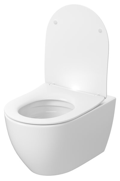 Cersanit Zen vas wc cu capac soft-close agăţat fără margine cu spălare turbionară alb S4006-005