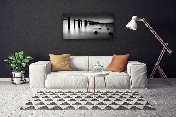 Tablou pe panza canvas Ceață Arhitectura Gri Negru