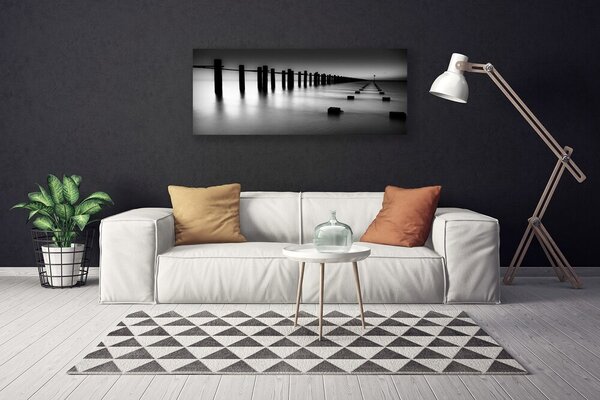Tablou pe panza canvas Ceață Arhitectura Gri Negru